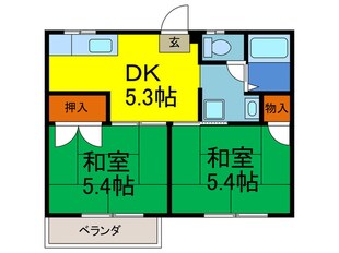 ハイツハルA棟の物件間取画像